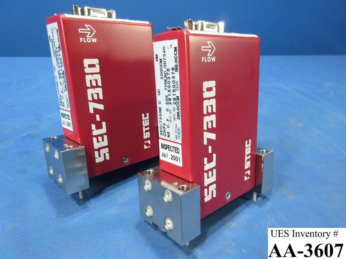 Used Horiba STEC SEC-7330M Mass Flow Controller CHF3 200CCM Lot of 2 Used Working