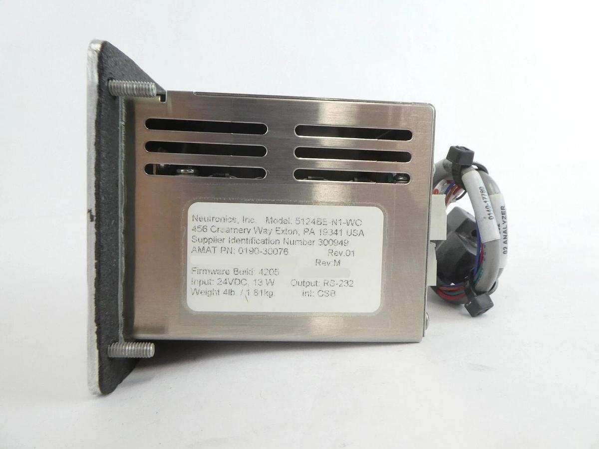 Used Neutronics 5124BE-N1-WO Oxygen Analyzer with Sensor AMAT 0190-30076 Working