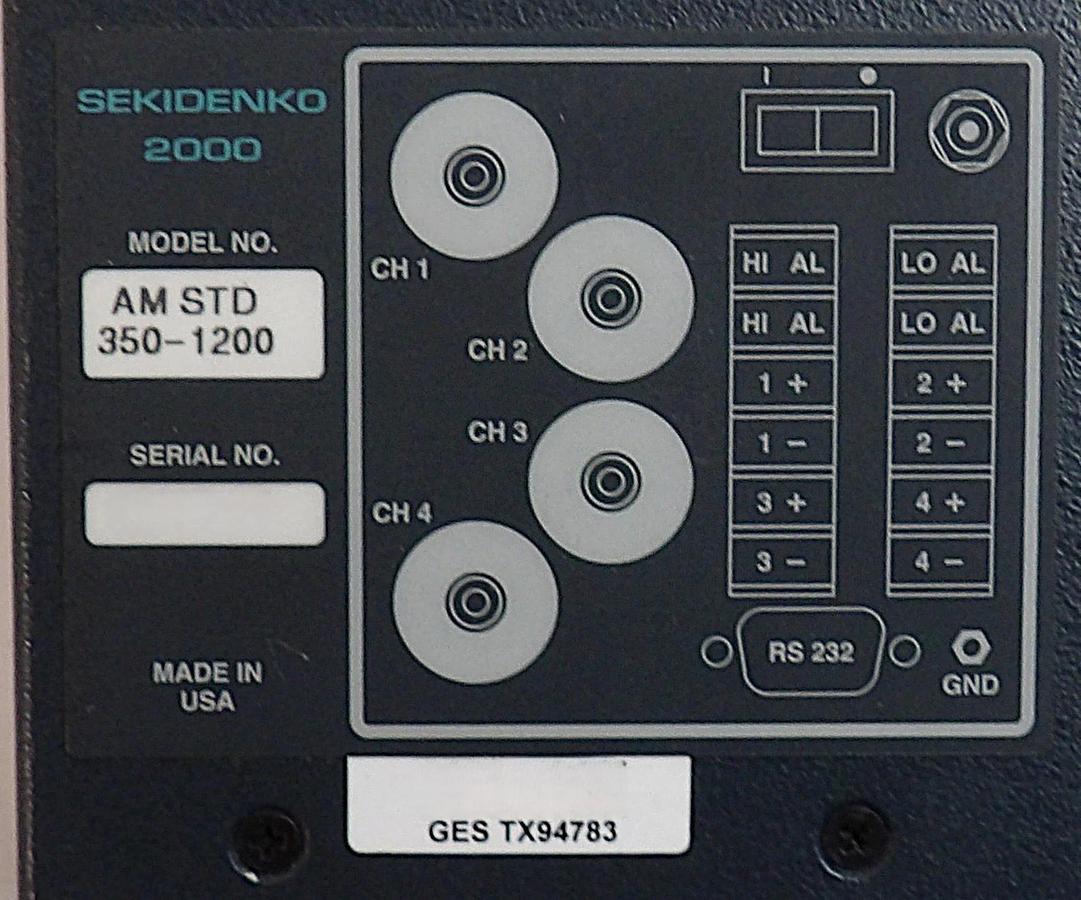 Used AE Sekidenko 350-1200 3-Channel Optical Fiber Thermometer 2000 Working