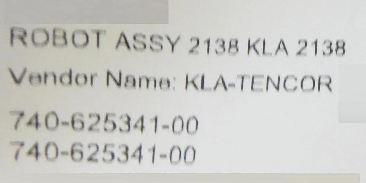 Used KLA Tencor 740-625341-00 Industrial Robot Assembly KLA 2 Untested Surplus