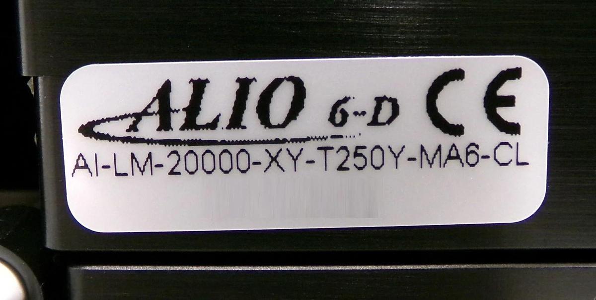 ALIO 6-D AI-LM-20000-XY-T250Y-MA6-CL Integrated XY Linear Stage New Surplus