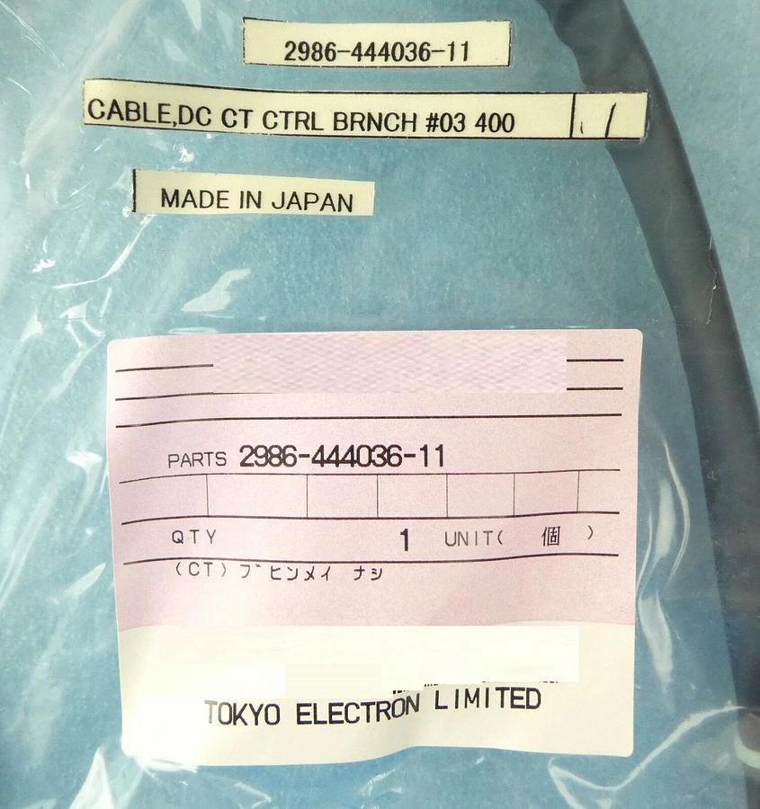 Used TEL Tokyo Electron DC Branch PCB Cable Set of 3 2986-419240-12 2986-443389-11
