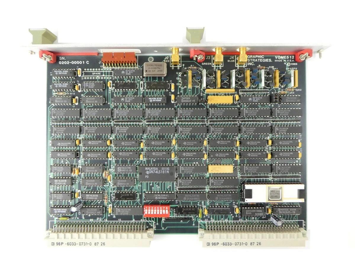 Used GSi Graphic Strategies VGME512 Processor VMEBus PCB Card Varian 109002001 Spare