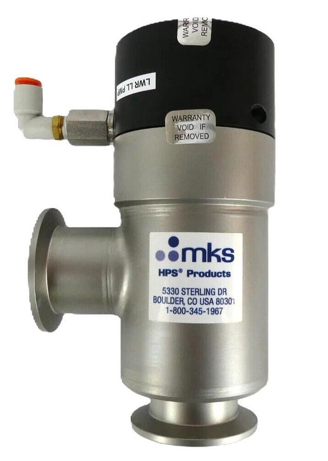 Used MKS Instruments 100018122 Pneumatic Isolation Angle Valve Working Surplus