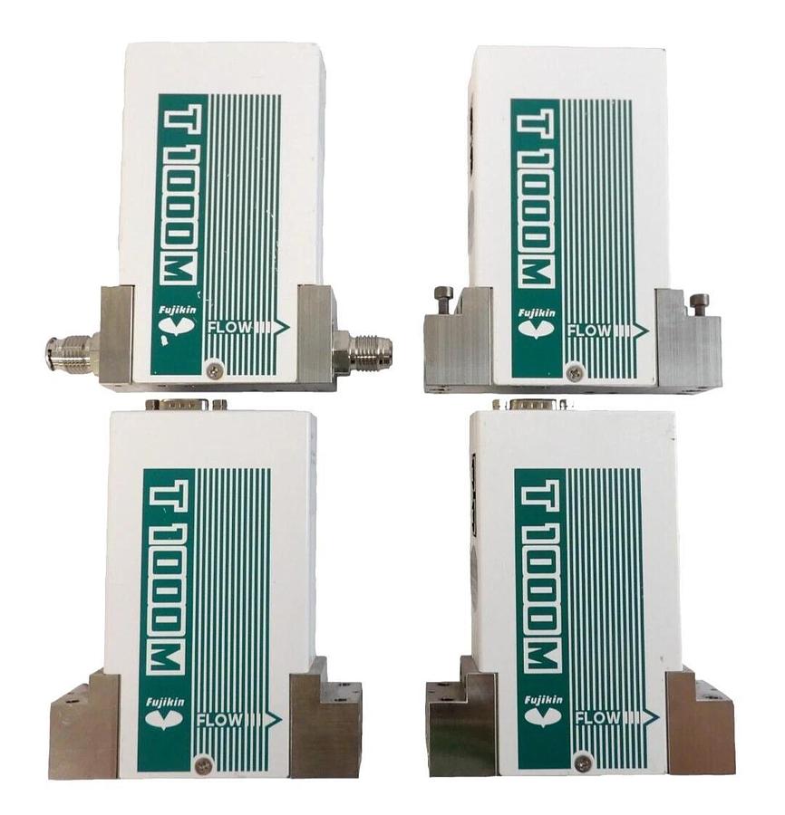 Used Fujikin T 1000M Mass Flow Controller MFC Reseller Lot of 4 Working Surplus