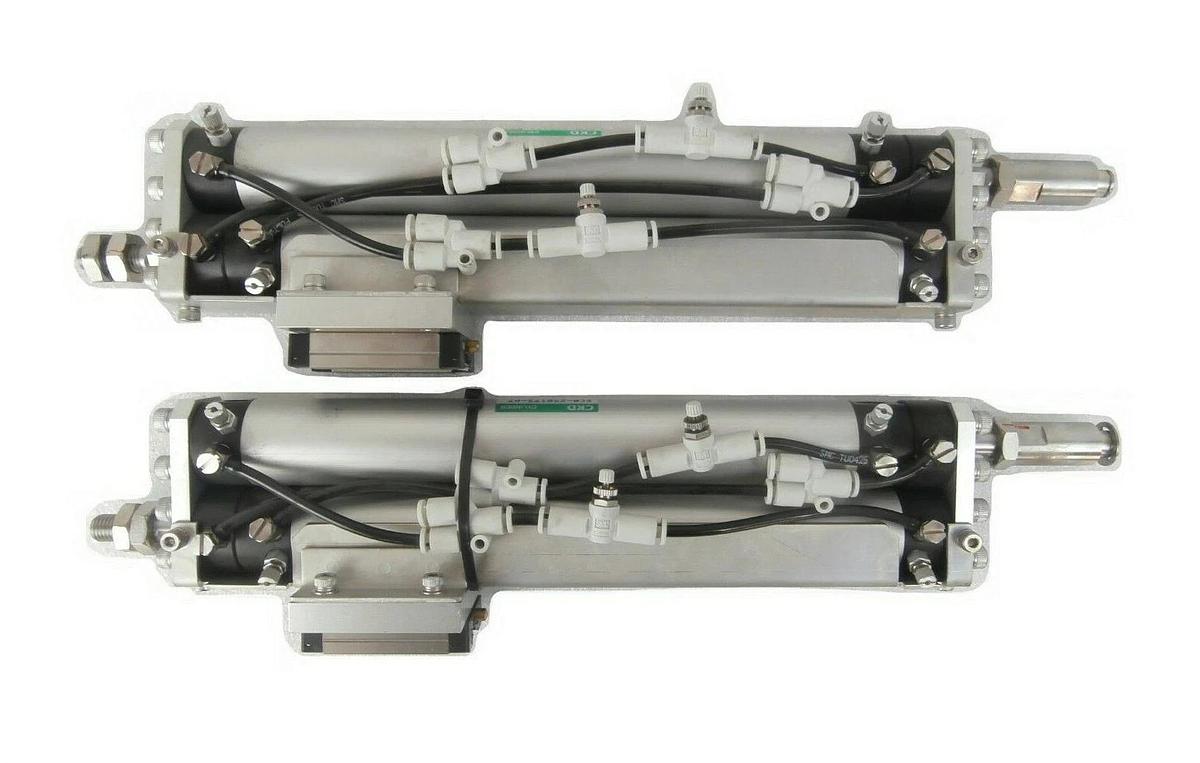 Used CKD SCM-25B175-P7 Load Port Pneumatic Rail TEL 3D80-001147-V6 Lot of 2 Spare