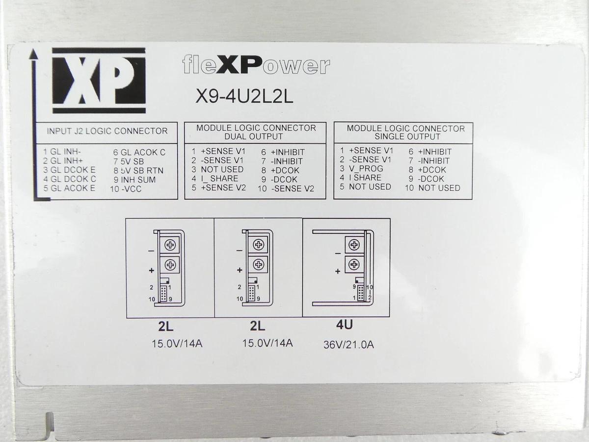 Used XP Power X9-4U2L2L Power Supply fleXPower AB Sciex 10017041 Spectrometer Working