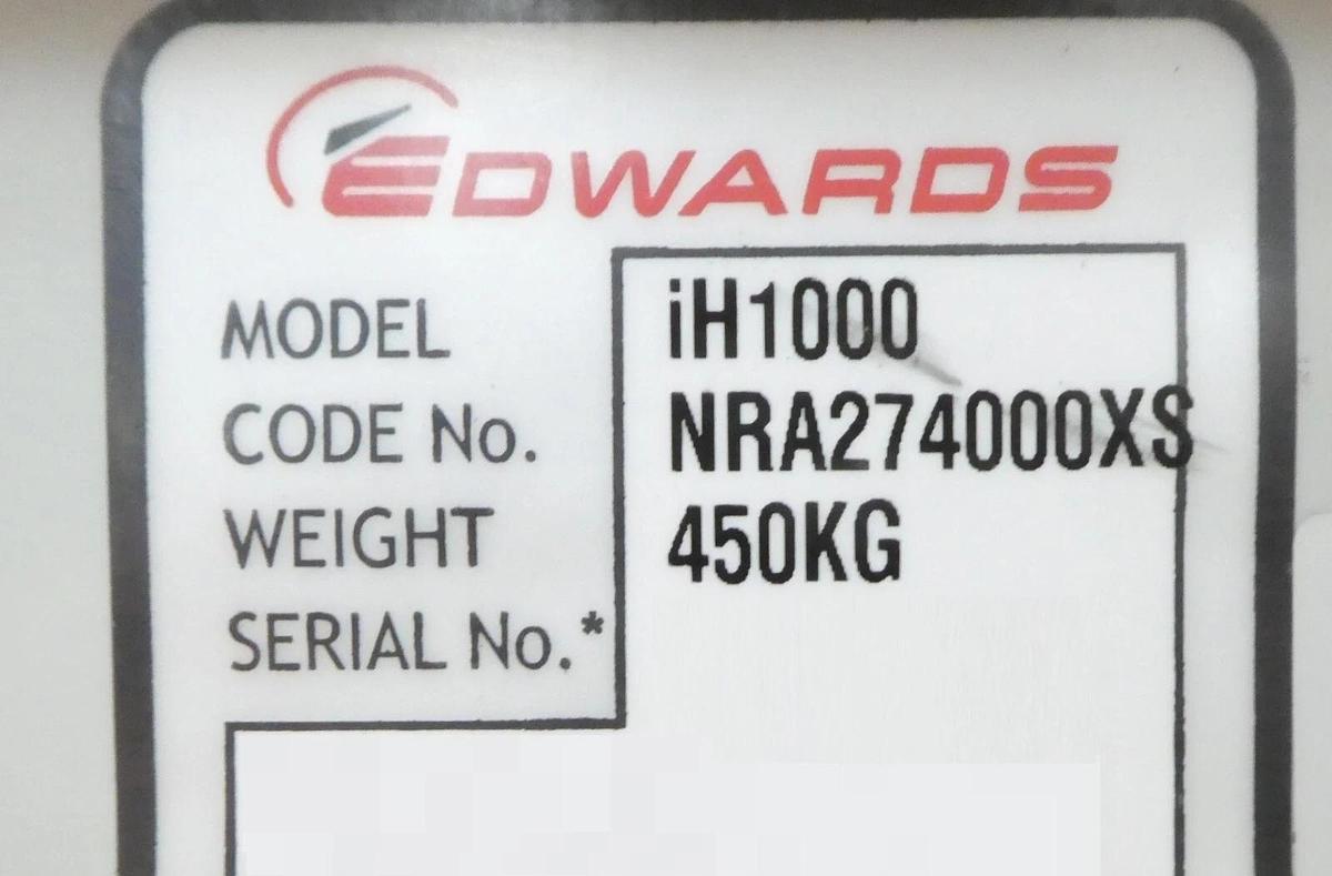 Refurbished iH 1000 Edwards NRA274000XS Vacuum Dry Pump D37292800 Manufacturer Refurbished