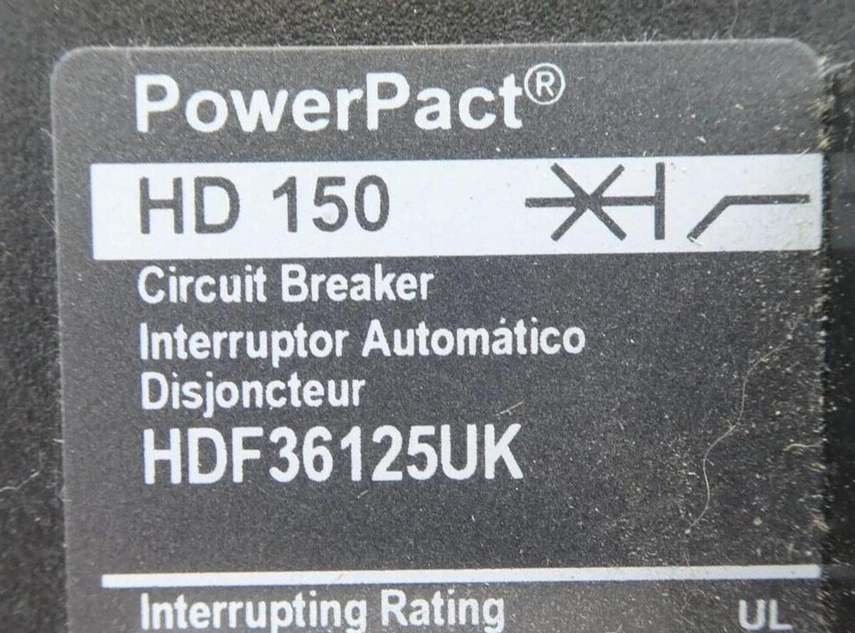 Square D HDF36125UK Circuit Breaker PowerPact HD 150 New Surplus