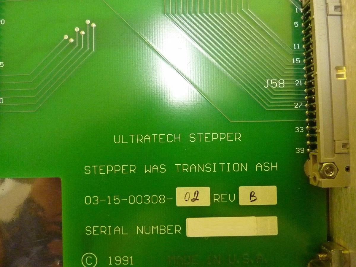 Used Ultratech Stepper 03-15-00308-02 Stepper WAS Transition ASH PCB Card Used