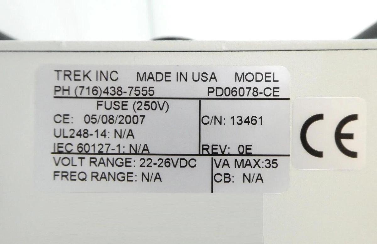 Used Trek PD06078 4 Channel Electrostatic Voltmeter Working Surplus