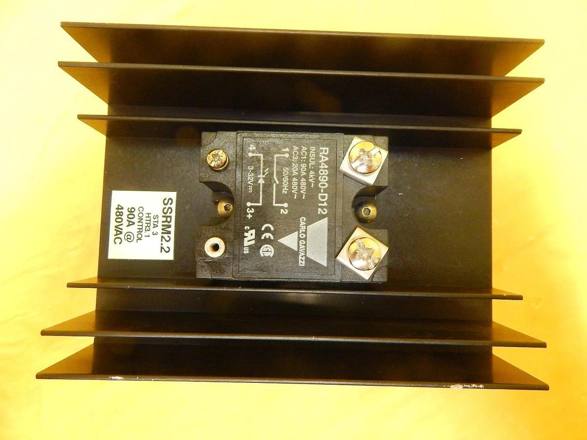 Used Carlo Gavazzi SSRM2.2 Relay Assembly RA4890-D12 90A @ 480VAC Used Working