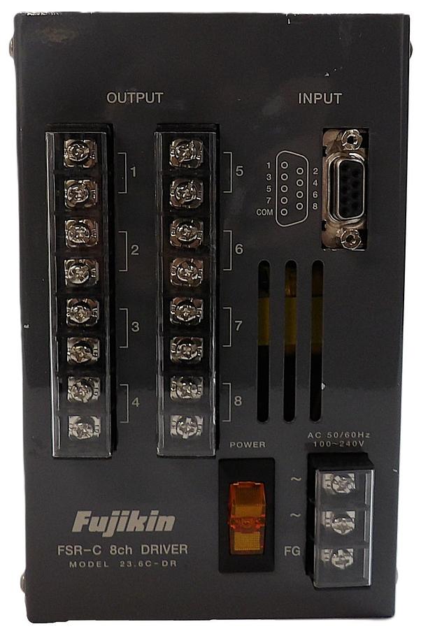 Used Fujikin 23.6C-DR 8 Channel Driver FSR-C 8ch DRIVER Working Surplus