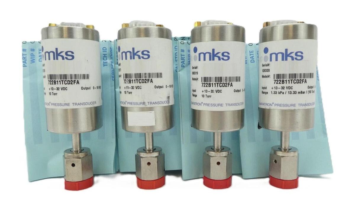 Refurbished MKS Instruments 722B11TCD2FA Baratron Transducer Lot of 4 OEM Refurbished