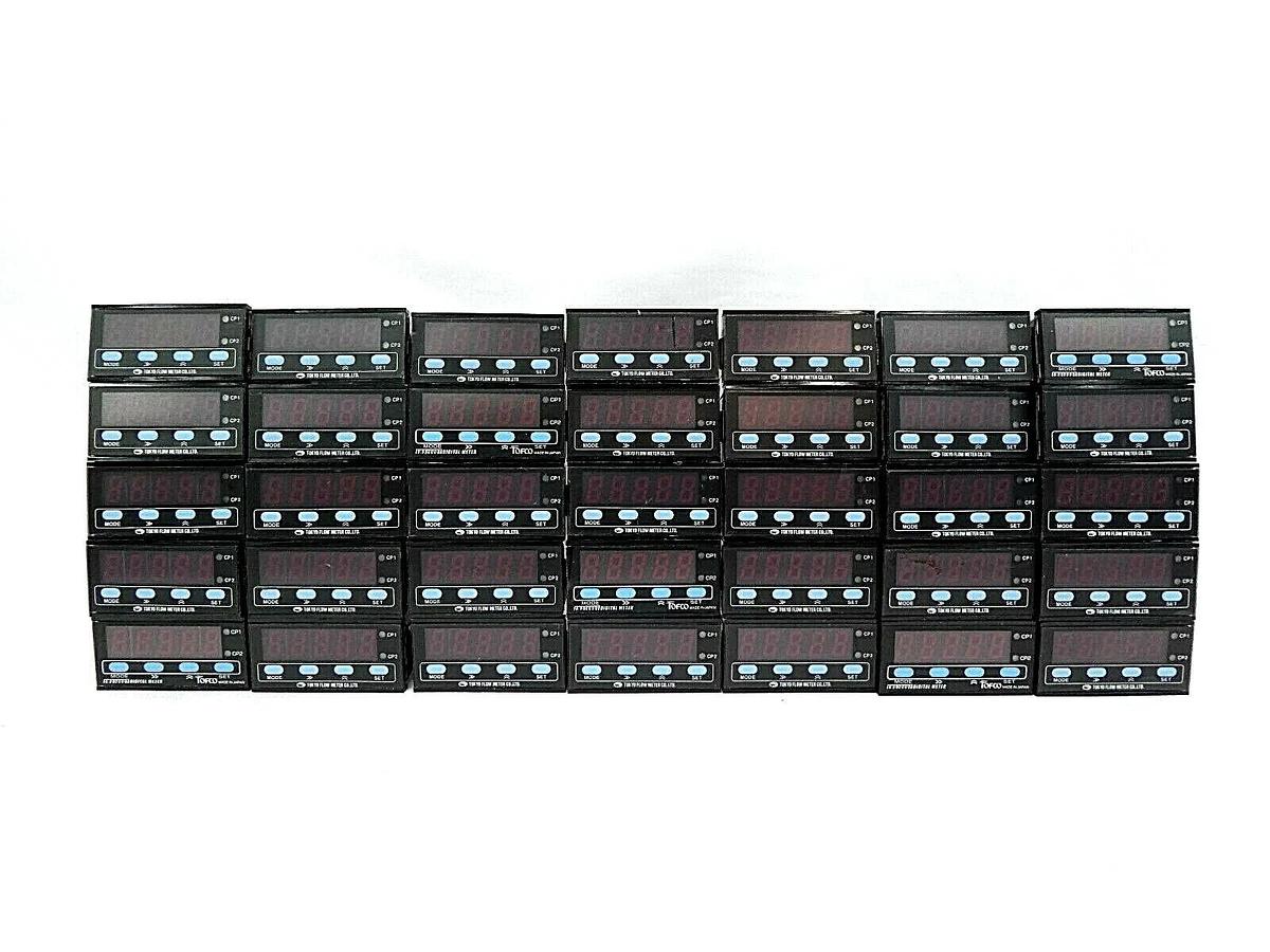 Used Toflo Corporation EM0100DT Digital Meter Reseller Lot of 36 Working Surplus