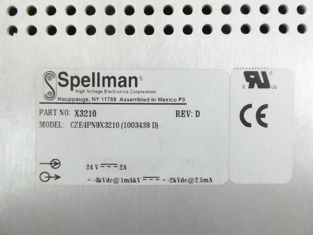 Used Spellman X3210 High Voltage Power Supply CZE4PN9X3210 AB Sciex Working Surplus