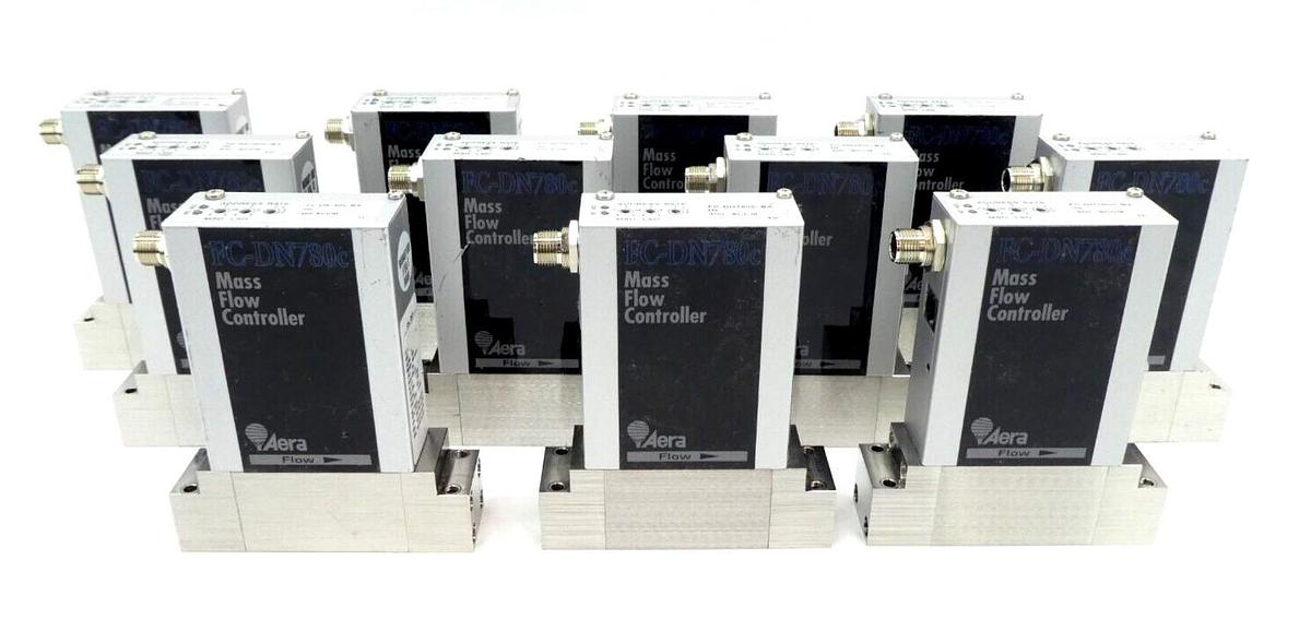 Used Aera FC-DN780CBA Mass Flow Controller MFC 600 SCCM 400 SCCM He Lot of 11 Working