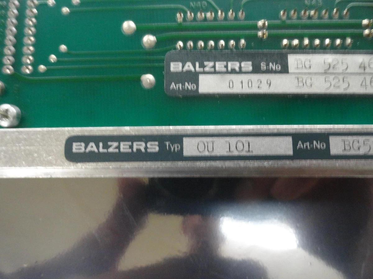 Used Balzers BG 525 460 AT Gas LC OU 101 PCB Card BG 525 462 BU Used