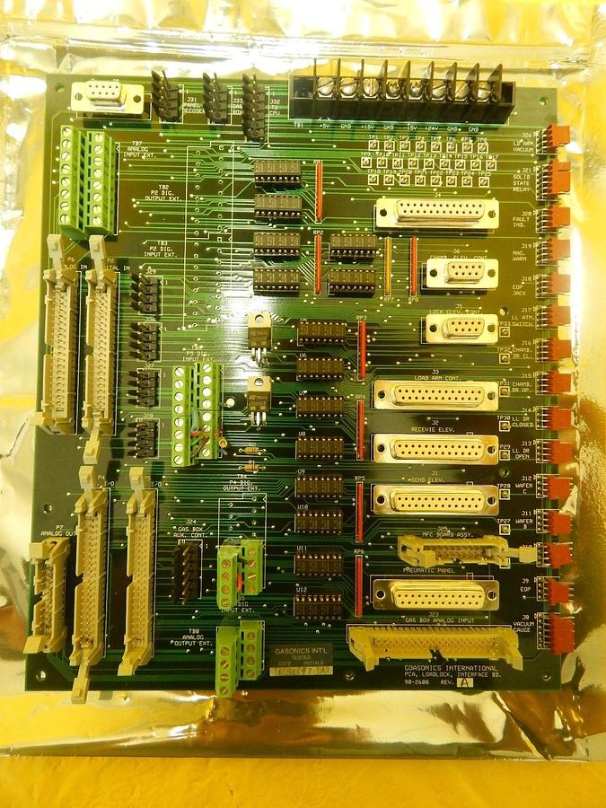 Used GaSonics 90-2608 PCA Loadlock Interface PCB Board Rev. A A-2000LL Used Working