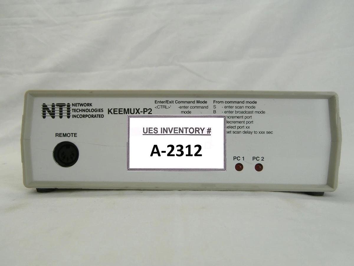 Used NTI Network Technologies KEEMUX-P2 2-port Video Switching KVM Splitter Used