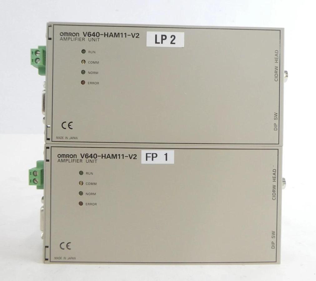 Used Omron V640-HAM11-V2 Amplifier Unit Assembly V640 Series Lot of 5 Working