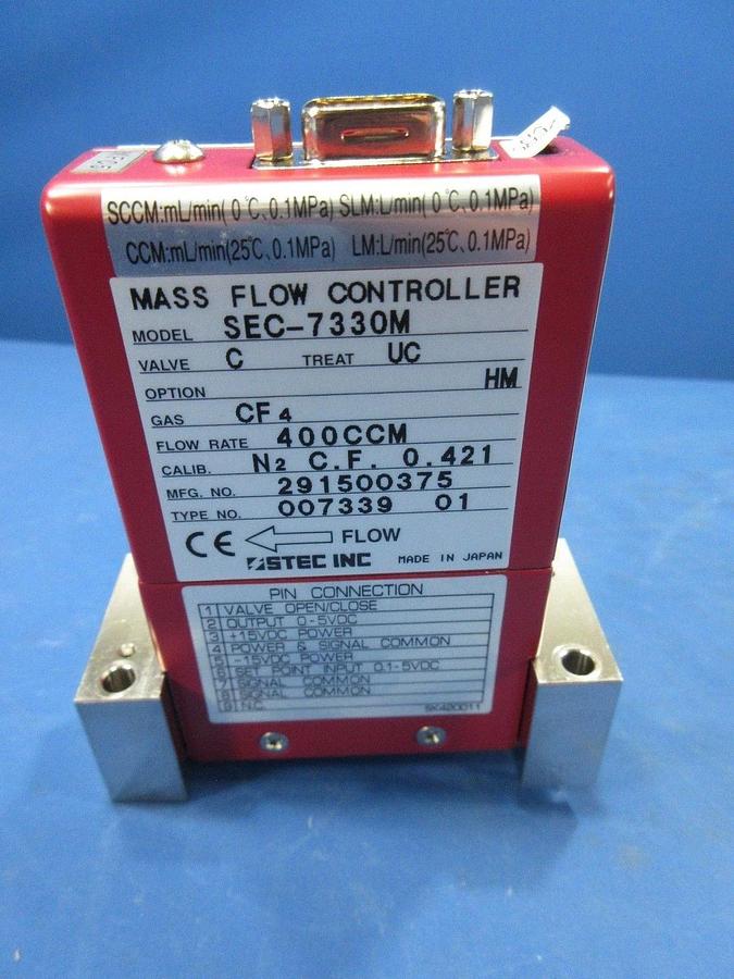 Used Horiba STEC SEC-7330M Mass Flow Controller CF4 400CCM Lot of 2 Used Working