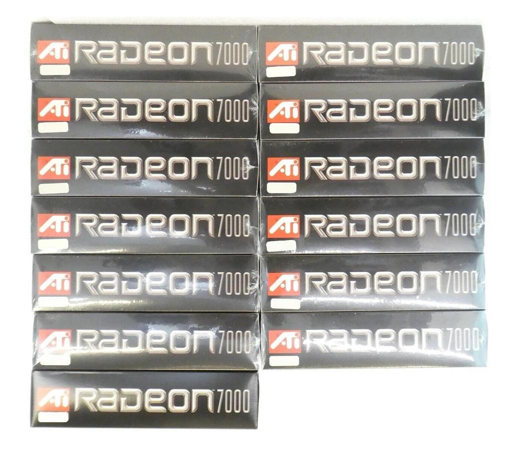 Used ATI Technologies 100-430290 Radeon 7000 VGA PCI 32 MB DDR Reseller Lot of 13 New