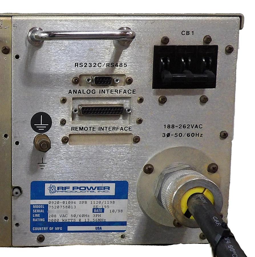 Used RF30R/PWT RFPP RF Power Products 7520758013 RF Generator Surplus Untested