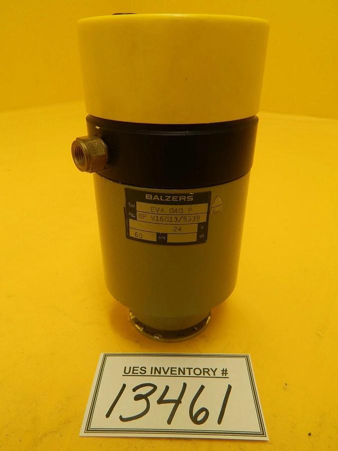 Used Balzers BP V16 013 Vacuum Right Angle Valve EVA 040 P BPV16013 Used Working