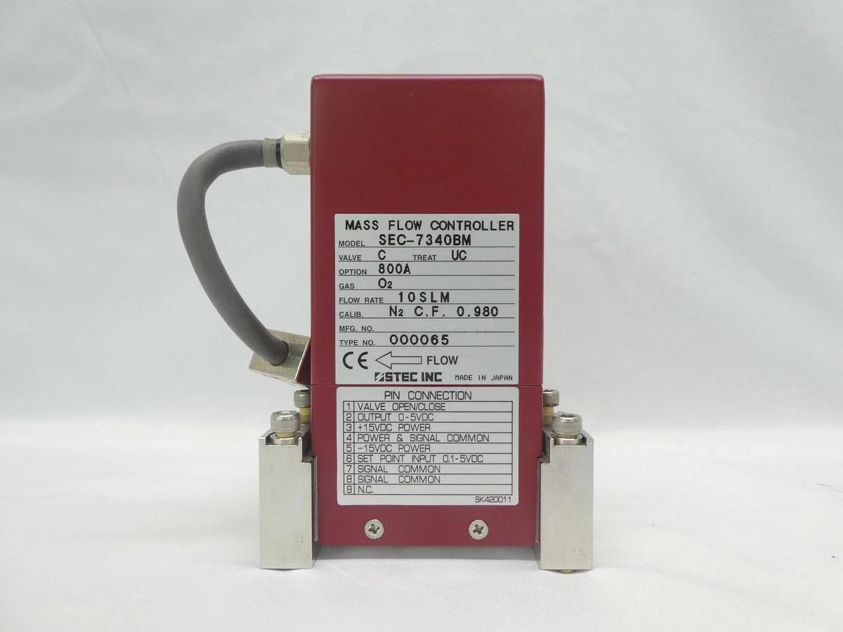 Used STEC SEC-7340BM Mass Flow Controller MFC SEC-7340 10 SLM O2 Working Spare