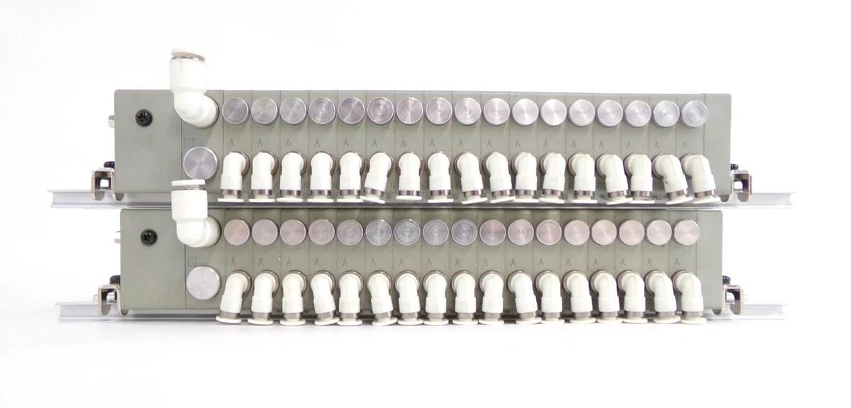 Used CKD N4S0-T30 17-Port Pneumatic Manifold Lot of 4 Working