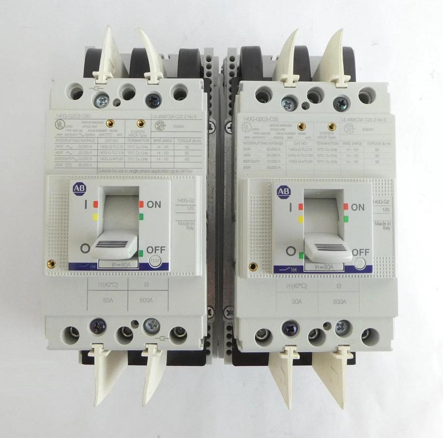 AB Allen-Bradley 140G-G2C3-C30 140G-G2C3-C60 Circuit Breaker Lot of 4 New