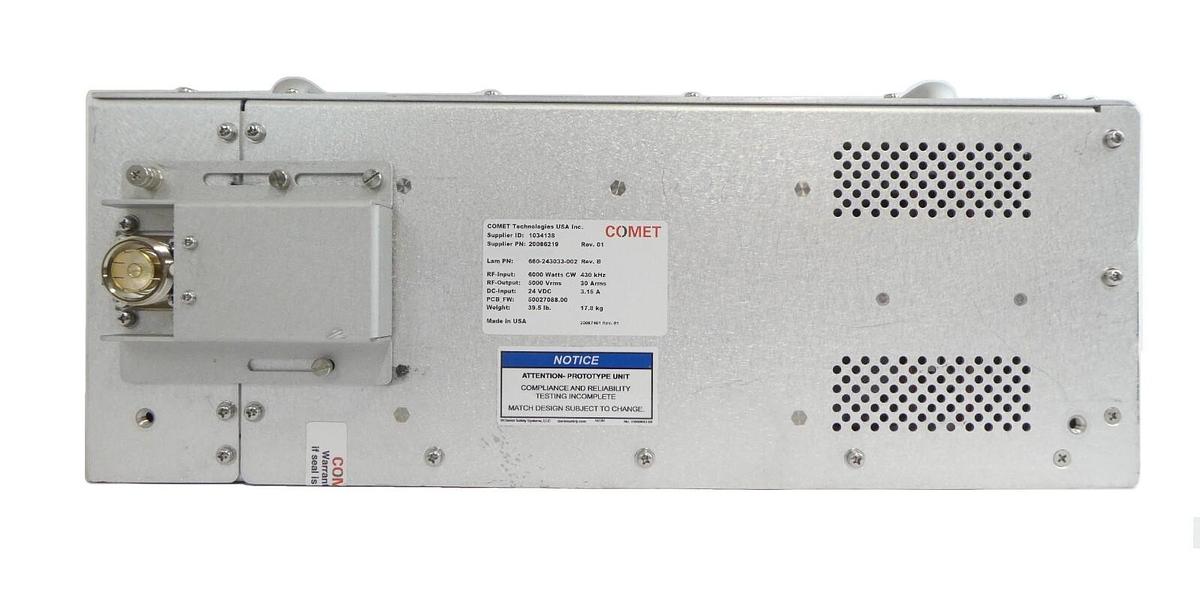 Used Comet Technologies 20086219 RF Match Lam Research 660-243033-002 Working Surplus