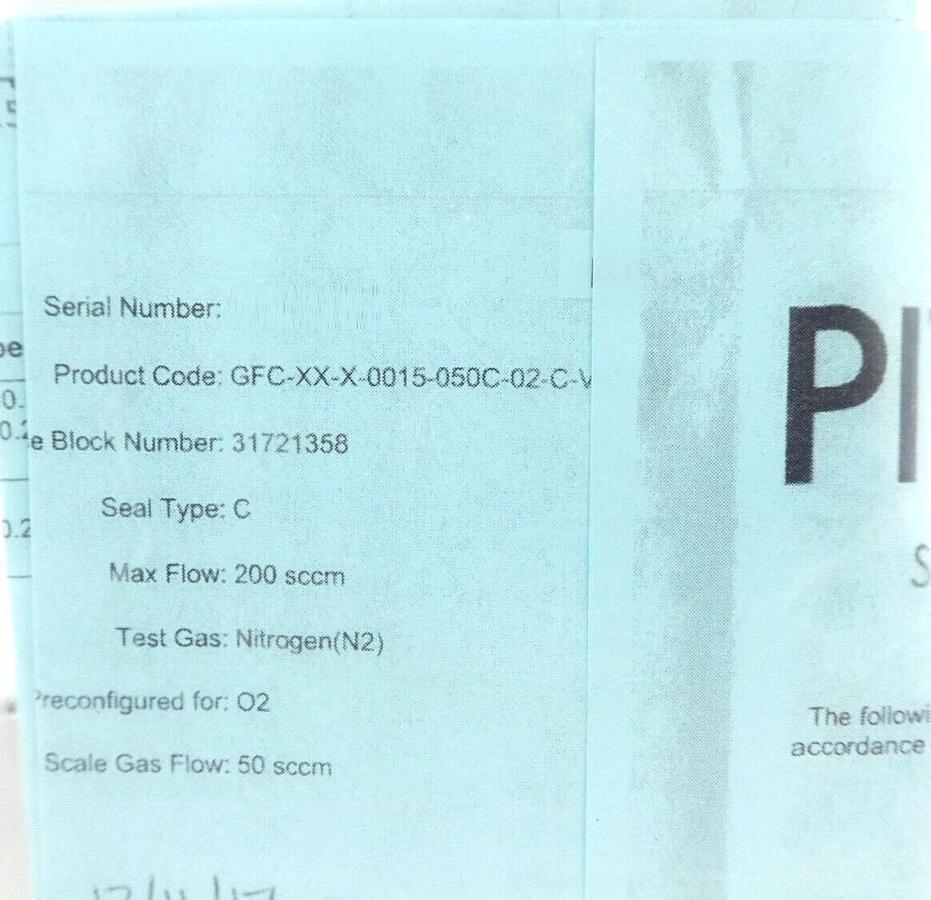 Pivotal 32-02154 Mass Flow Controller MFC 50 SCCM O2 0190-47774 Lot of 3 New