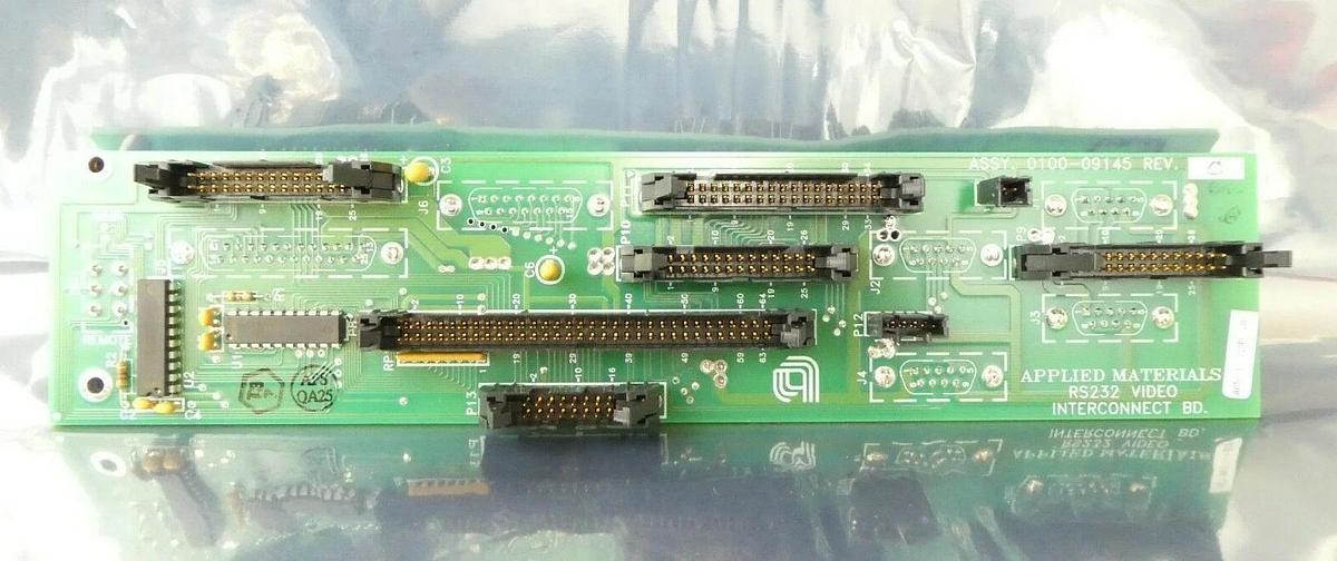Used AMAT Applied Materials 0100-09145 RS232 Video Interconnect PCB Working Surplus
