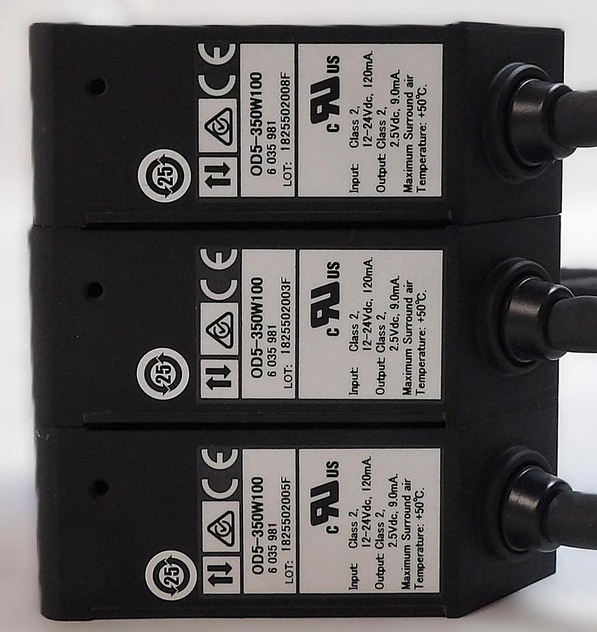 Used Sick 005-350W100 Displacement Measurement Sensor Lot of 3 Working