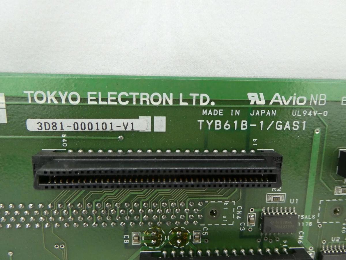 Used TEL Tokyo Electron 3D81-000101-V1 Gas Interface PCB TYB61B-1/GAS1 Working Spare