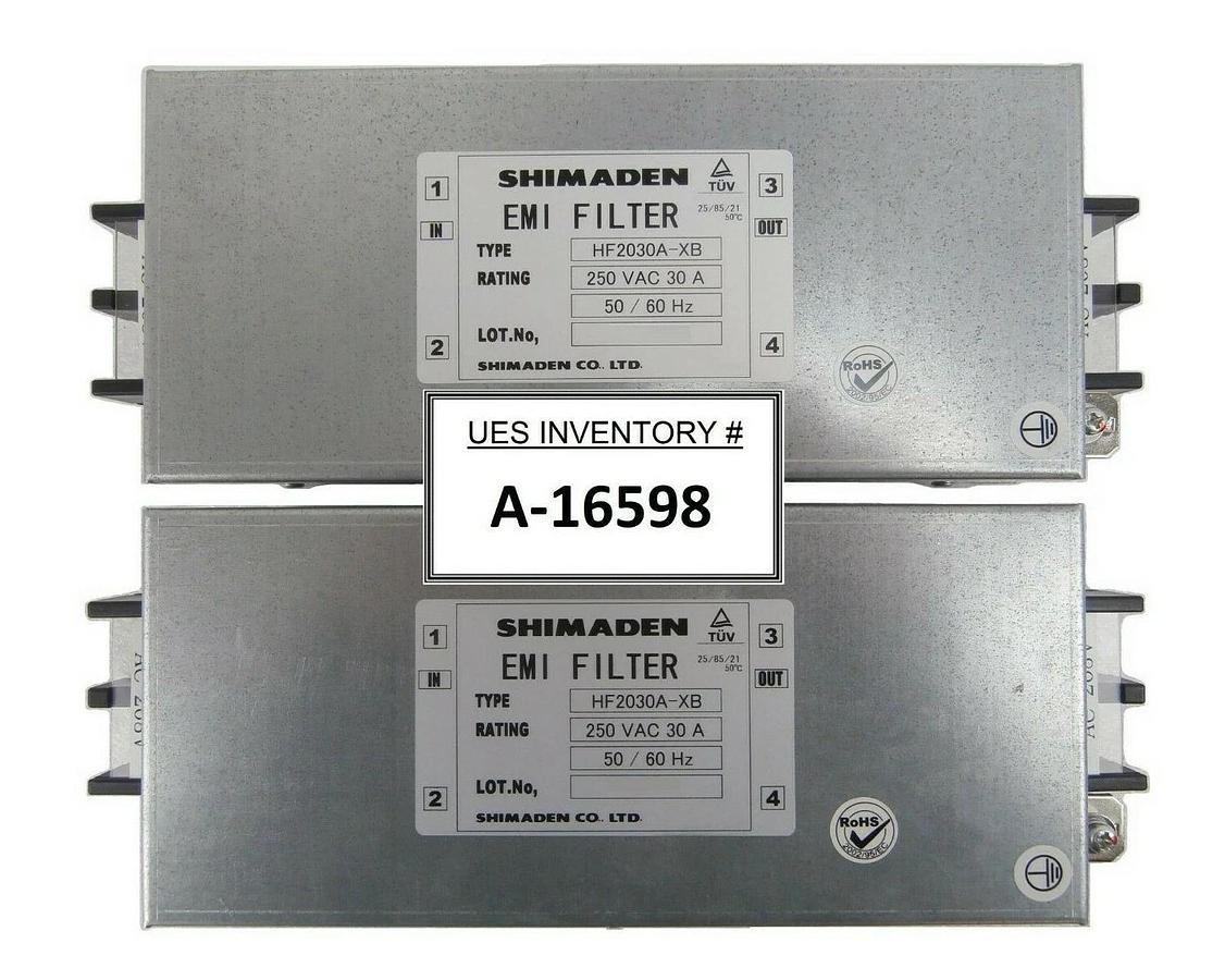 Used Shimaden HF2030A-XB Electromagnetic Interference EMI Filter Lot of 2 Working