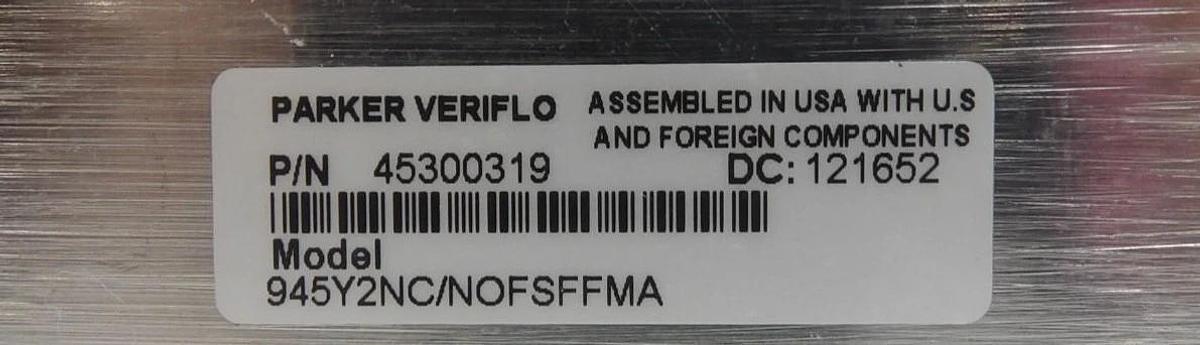 Parker Veriflo 45300319 3-Way Pneumatic Diaphragm Valve 945Y2NC/NOFSFFMA New