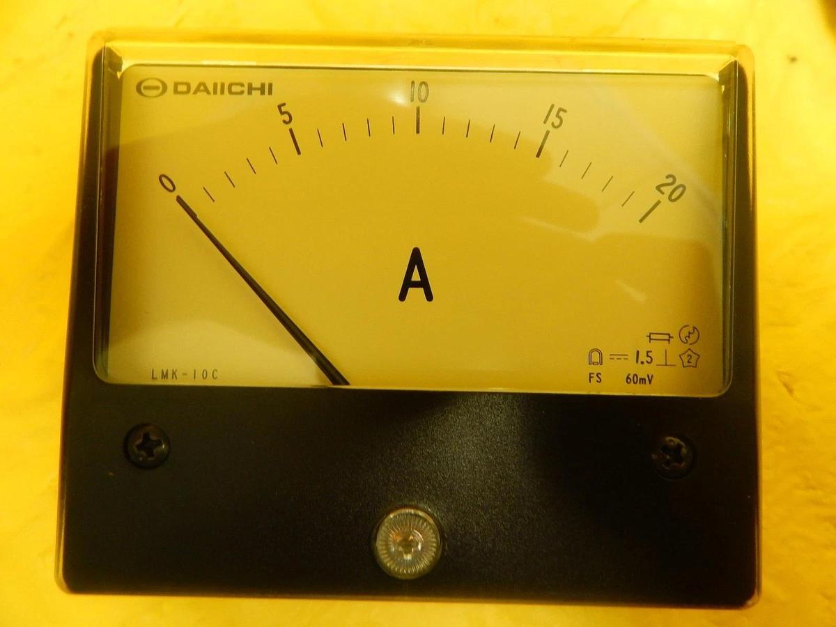 Used Daiichi LMK-10C Oblong Meter LK Series DC Voltmeter Ammeter Lot of 10 Used