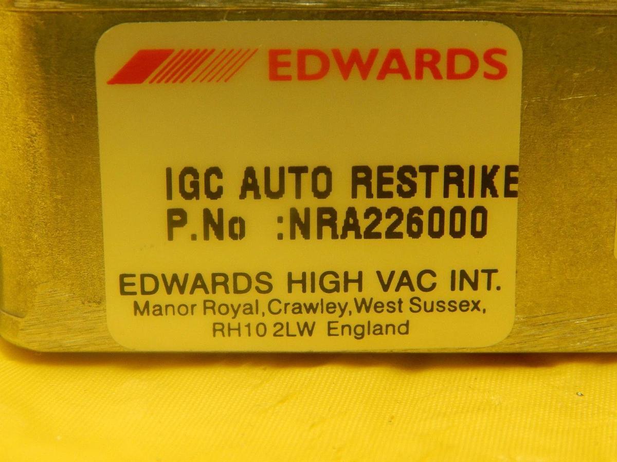 Used Edwards NRA226000 Active Gauge Controller IGC Auto Restrike Working Surplus