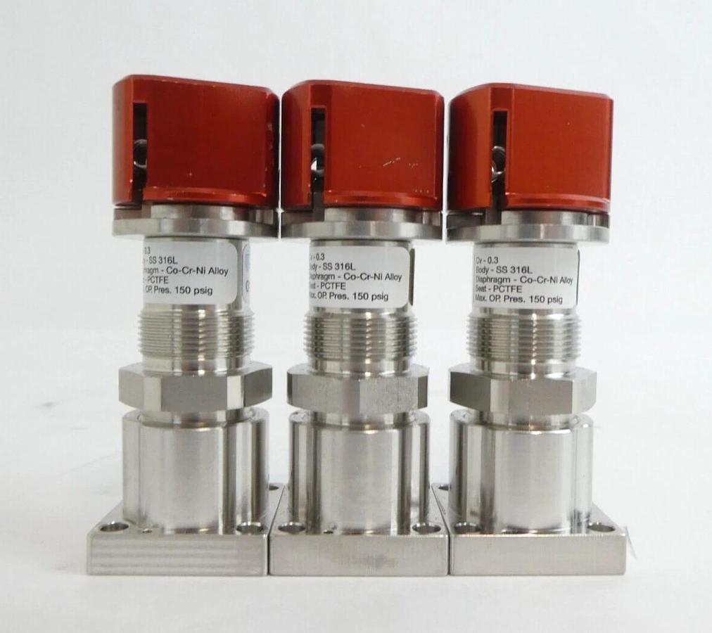 Used AMAT Applied Materials 0190-51595 Manual Diaphragm Valve Lot of 10 Working