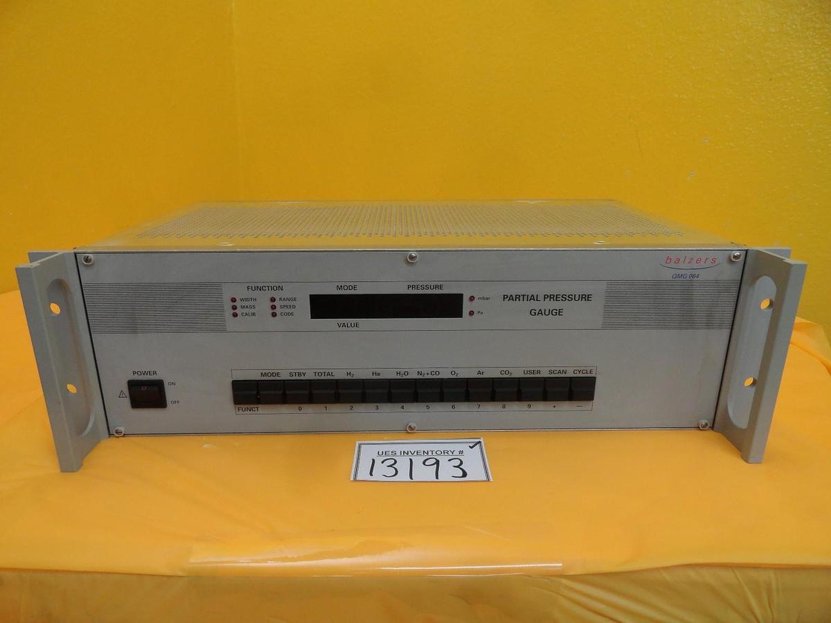 Used Balzers BG D21 260 Partial Pressure Gauge Module QMG 064 QMS064 Used Working
