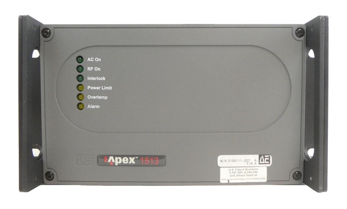 Used Apex 1513 AE Advanced Energy 3156111-207 RF Generator 1.5kW Working Surplus