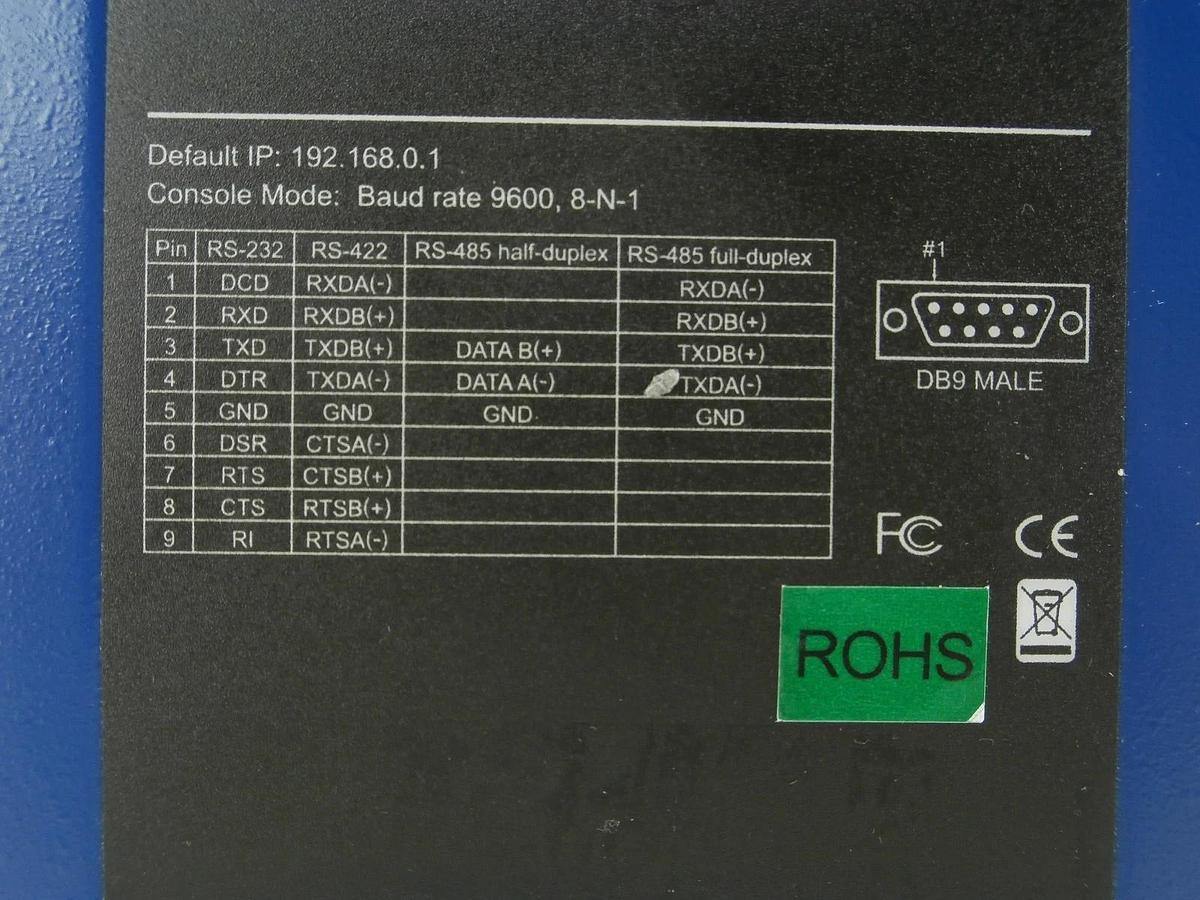 Used B&B Electronics ESR904 4-Port Industrial Ethernet Serial Server V3.0 V-LINX Used