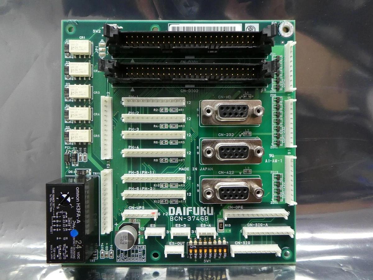 Used Daifuku BCN-3746B Connector Board PCB Omron H3FA-A Solid-State Timer Working
