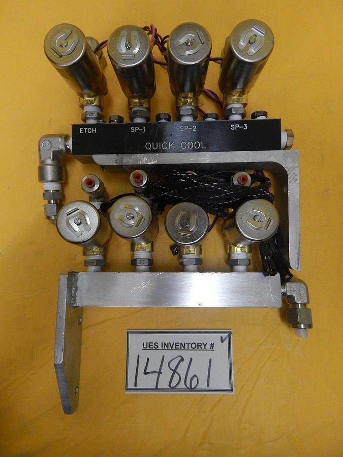 Used MRC Materials Research A118037 Pneumatic Manifold VDW31-5G-4 Set of 2 Star Used