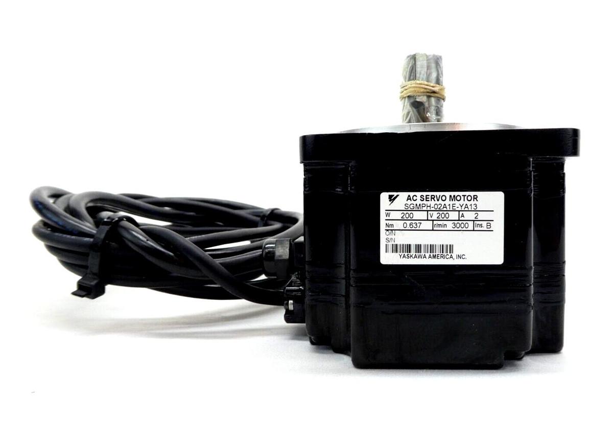 Used Yaskawa America SGMPH-02A1E-YA13 AC Servo Motor Working Surplus