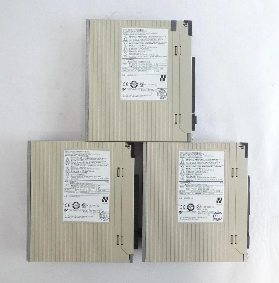Used Yaskawa Electric SGDV-1R6A11 Servo Drive SERVOPACK Lot of 7 Working Surplus