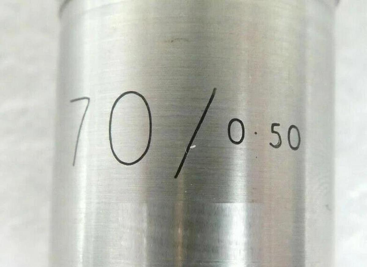 Used Bio-Rad 70/0.50 Microscope Silver Objective Quaestor Q7 System Working Surplus